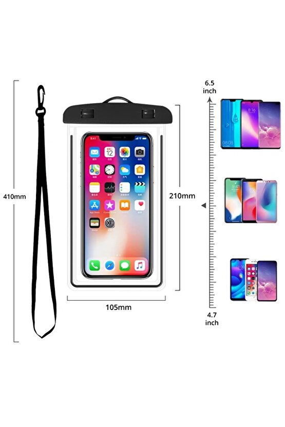 SU GEÇİRMEZ TELEFON KILIFI HAVUZ DENİZ YAĞMUR DA KULLANIM BOYUN ASKI İPLİ WATERPROOF PHONE CASE