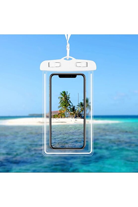 SU GEÇİRMEZ TELEFON KILIFI HAVUZ DENİZ YAĞMUR DA KULLANIM BOYUN ASKI İPLİ WATERPROOF PHONE CASE