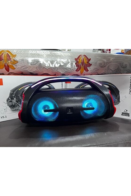 BOOMBOX2 BLUETOOTH SPEAKER ŞARJLI TAŞINABİLİR KABLOSUZ HOPARLÖR SD KART USB AUX FM RADYO