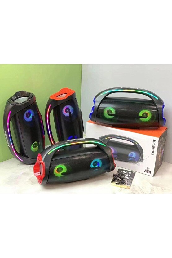 BOOMBOX2 BLUETOOTH SPEAKER ŞARJLI TAŞINABİLİR KABLOSUZ HOPARLÖR SD KART USB AUX FM RADYO