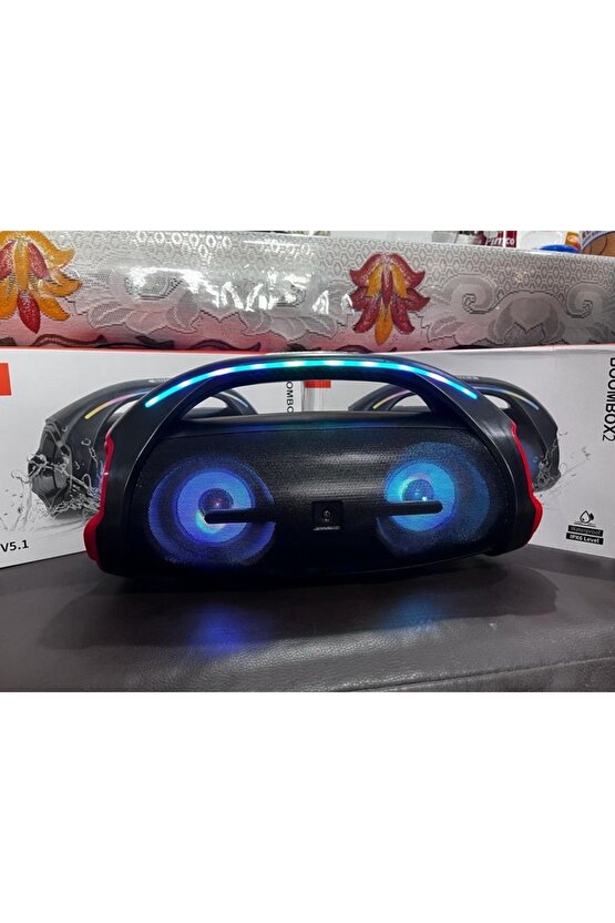 BOOMBOX2 BLUETOOTH SPEAKER ŞARJLI TAŞINABİLİR KABLOSUZ HOPARLÖR SD KART USB AUX FM RADYO