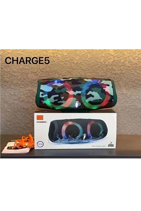 CHARGE5 BLUETOOTH SPEAKER ŞARJLI TAŞINABİLİR KABLOSUZ HOPARLÖR SD KART USB AUX FM RADYO