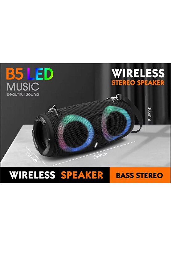 XTREEM3 LED BLUETOOTH SPEAKER ŞARJLI LED IŞIKLI KABLOSUZ HOPARLÖR