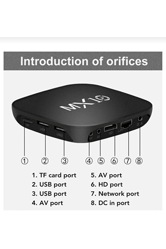 4k Ultra Hd Android Tv Box Mx10 Ram:1gb Rom:8gb Android Media Player