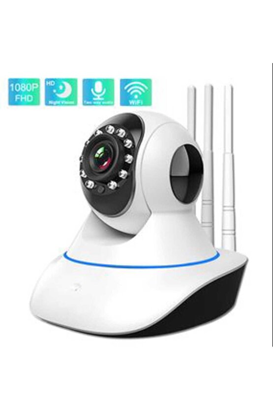 2MP WİFİ İP KAMERA GECE GÖRÜŞLÜ 1080P HD GÜVENLİK KAMERASI 360 DERECE DÖNEBİLEN