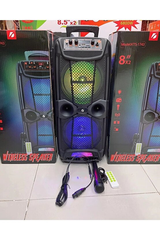 LED IŞIKLI BLUETOOTH HOPARLÖR MİKROFONLU ŞARJLI TAŞINABİLİR SPEAKER