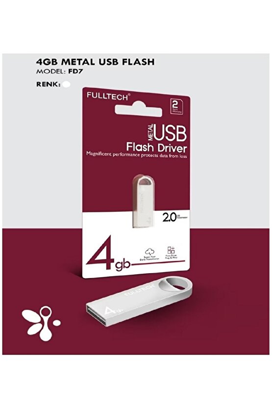 Metal 4gb Usb Flash Bellek Usb 2.0 Flash Drive