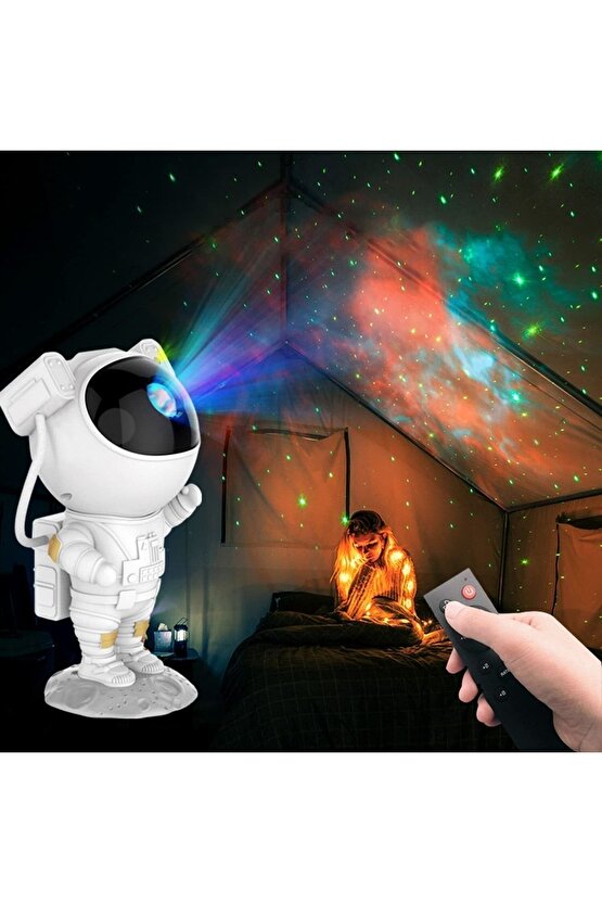 Astronot Starry Projector Galaksi Gece Lambası Yıldız Samanyolu Işıklandırma