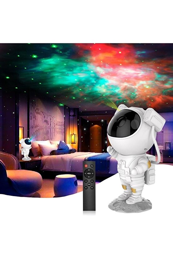 Astronot Starry Projector Galaksi Gece Lambası Yıldız Samanyolu Işıklandırma