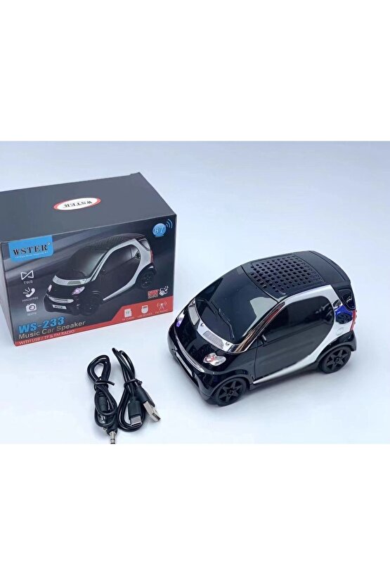 Mini Smart Oto Tasarımlı Bluetooth Hoparlör Sd Kart Usb Fm Radyolu Kablosuz Speaker