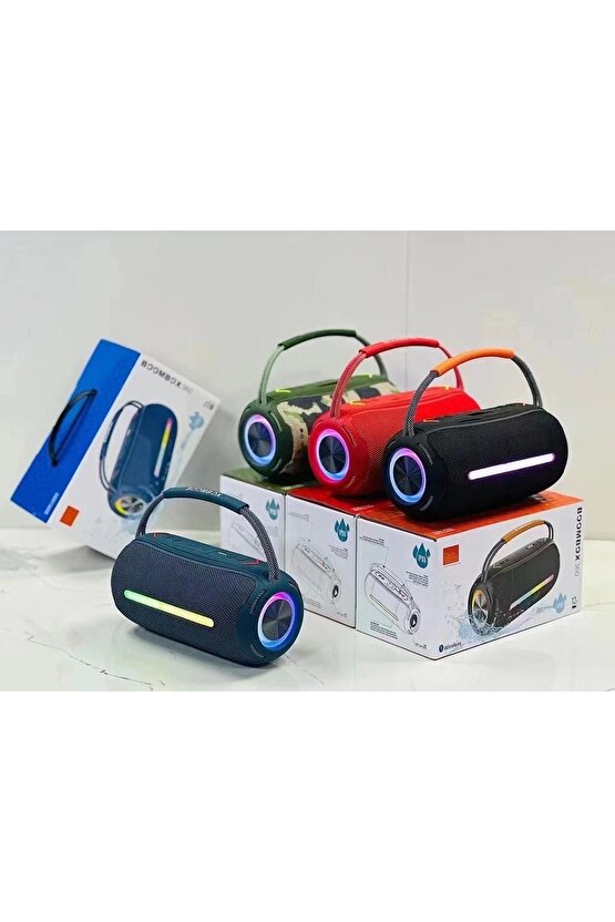 Su Geçirmez Bluetooth Hoparlör Tws Özellikli Led Işıklı Kablosuz Speaker Ses Bombası BOOMBOX360