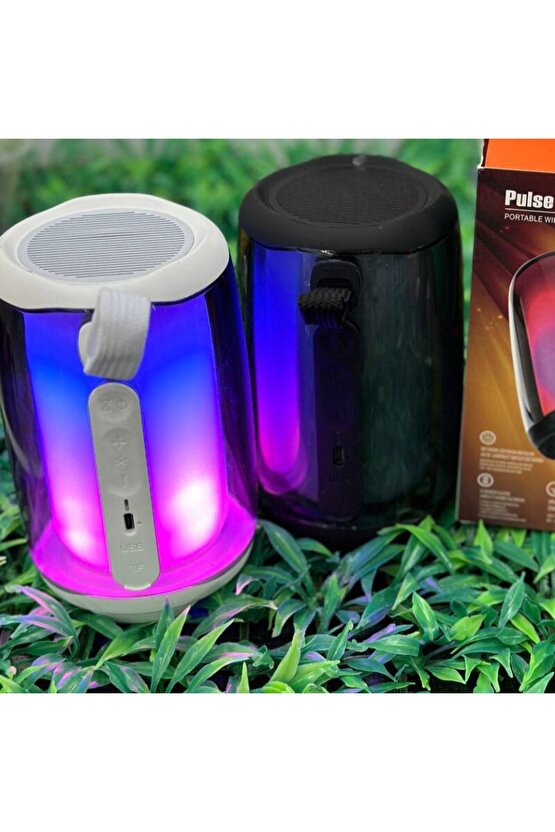 Pulse5 Mini Bluetooth Hoparlör Tws Özellikli Led Işıklı Kablosuz Speaker Ses Bombası