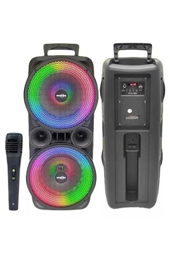 Bluetooth Speaker Kablosuz Hoparlör Led Işıklı Fm Radyolu Sd Kart Ve Usb Girişli Şarjlı Hoparlör