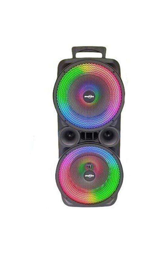 Bluetooth Speaker Kablosuz Hoparlör Led Işıklı Fm Radyolu Sd Kart Ve Usb Girişli Şarjlı Hoparlör