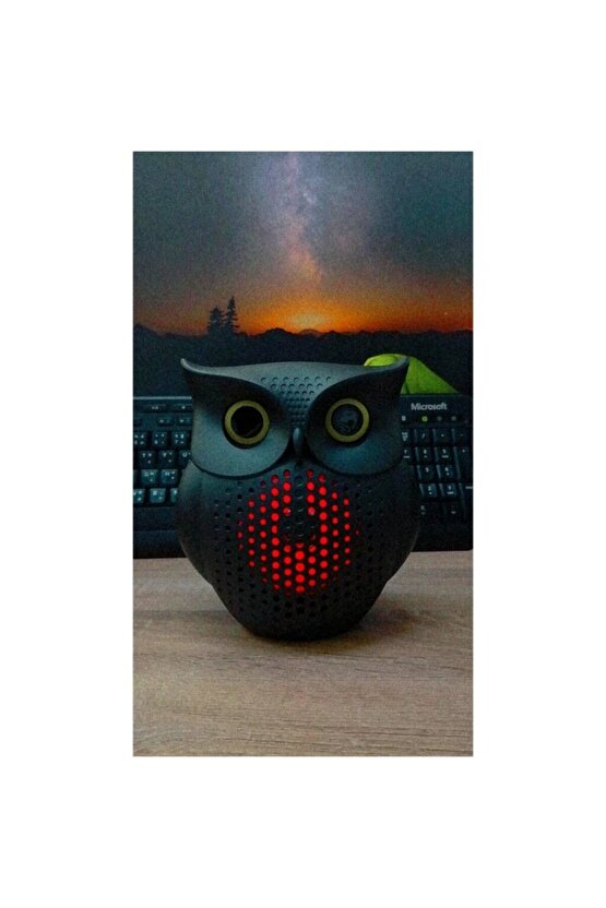 Işıklı Bluetooth Hoparlör Kablosuz Speaker Baykuş Figürlü