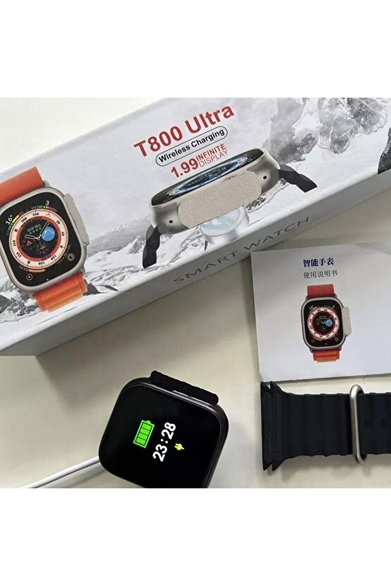 T800 Ultra 49mm Ios Android Uyumlu Akıllı Saat Bt Arama Cevaplama Özellikli 1,99inç Tam Ekran