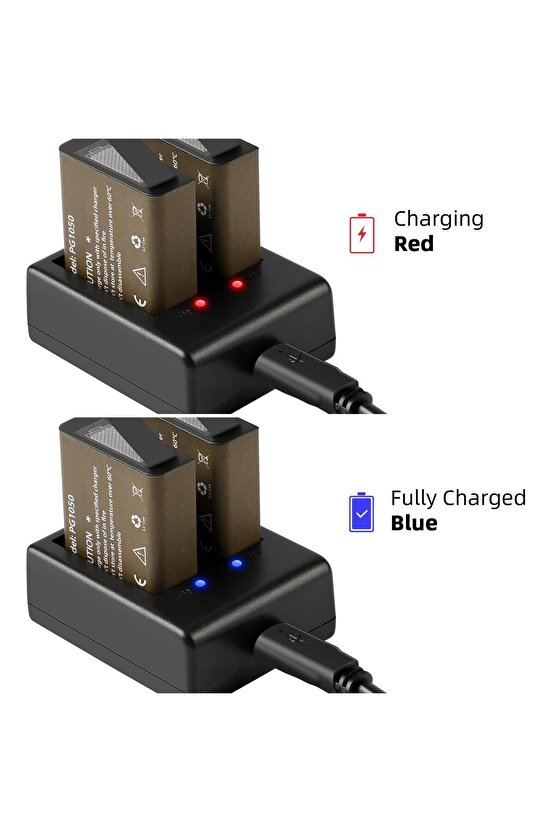 Aksiyon Kamera 2 Li Batarya Şarj Aleti Eken Sjcam Bataryaları Ile Uyumlu
