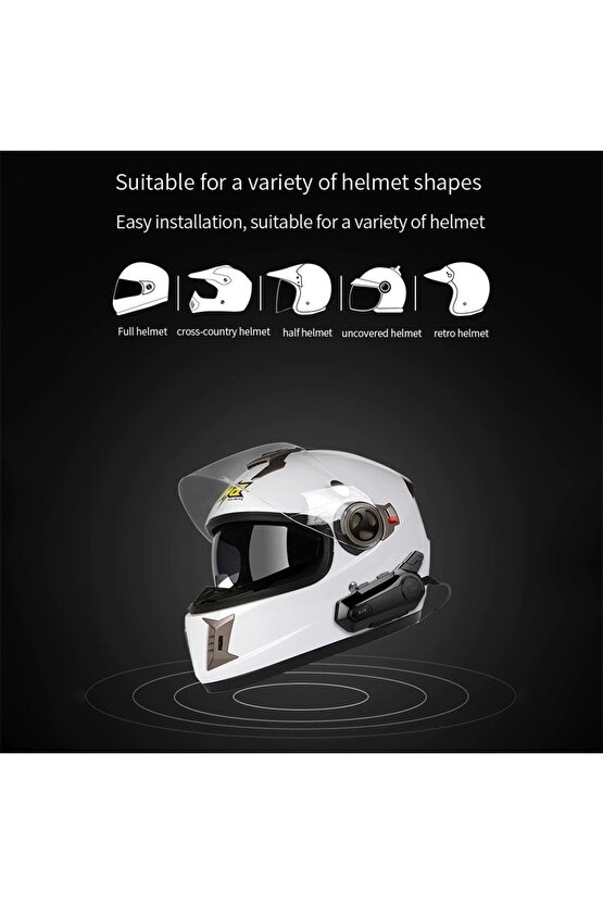 Kask Interkom Motosiklet Bluetooth Kulaklık Için Intercomunicador Interkom Kulaklık Kablosuz