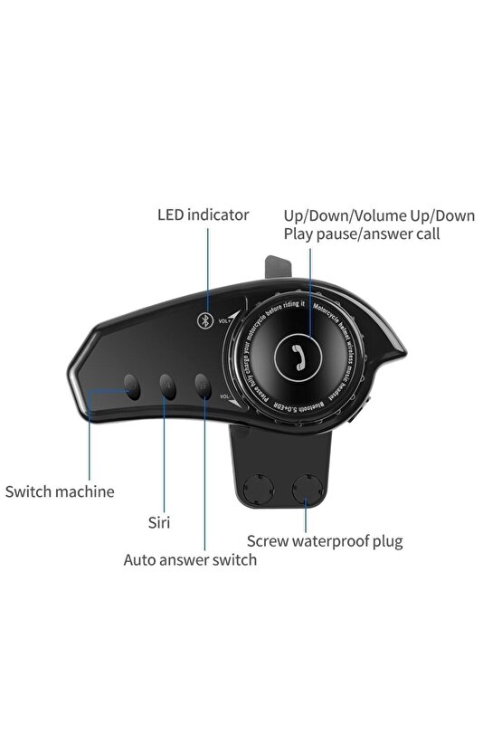 Motosiklet Kask Bluetooth Kulaklık Interkom Su Geçirmez Kablosuz Mikrofonlu Moto Intercomunicador