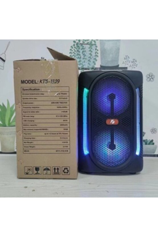 Kablosuz Mikrofonlu Bluetooth Hoparlör Taşınabilir Ses Sistemi Speaker