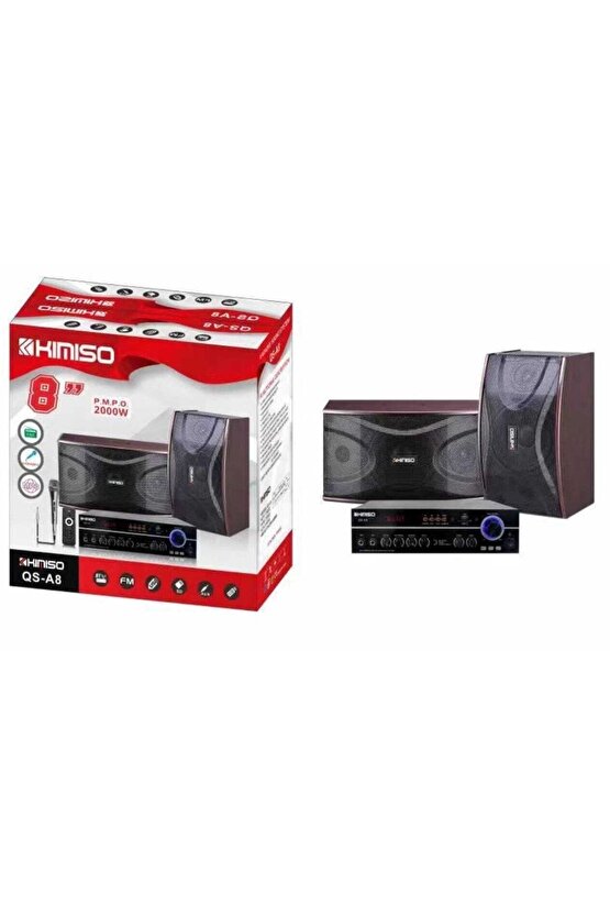 Anfili 1+1 Karaoke Mikrofonlu Bluetooth Hoparlör Fm Radyo Sd Kart Usb Girişli Speaker 30w