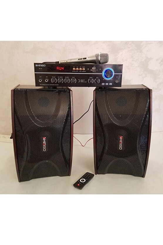 Anfili 1+1 Karaoke Mikrofonlu Bluetooth Hoparlör Fm Radyo Sd Kart Usb Girişli Speaker 30w