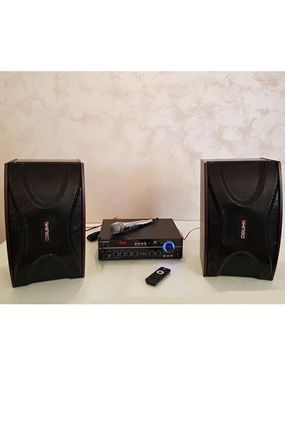 Anfili 1+1 Karaoke Mikrofonlu Bluetooth Hoparlör Fm Radyo Sd Kart Usb Girişli Speaker 30w