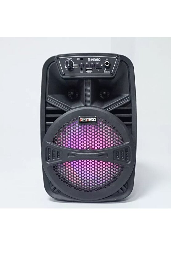 Mikrofonlu Bluetooth Hoparlör Led Işıklı Fm Radyo Sd Kart Usb Girişli Speaker