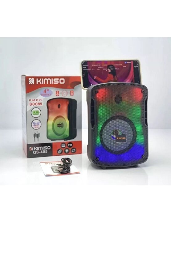 Bluetooth Hoparlör Led Işıklı Sd Kart Usb Fm Radyo