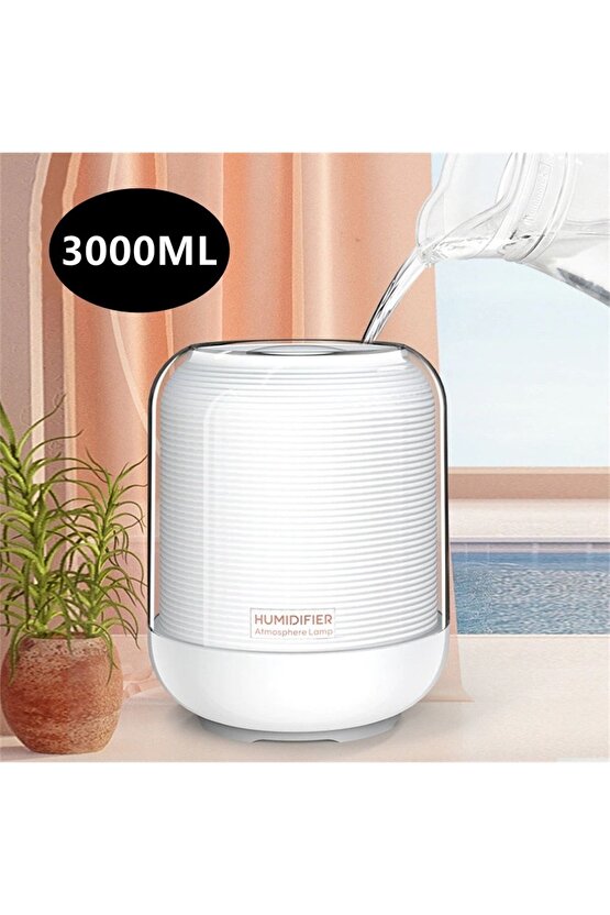 3 Litre Oda Hava Nemlendirici Buhar Makinesi Aroma Theraphy Difüzör Humidifier