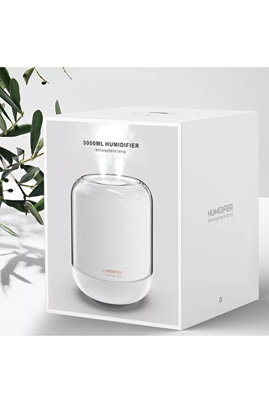 3 Litre Oda Hava Nemlendirici Buhar Makinesi Aroma Theraphy Difüzör Humidifier