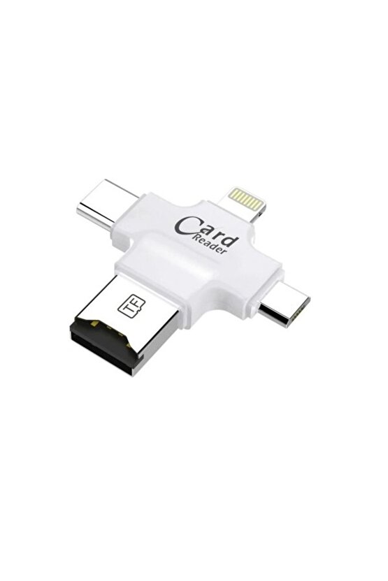 4 In 1 Tip-cmikrousb 2.0 Kart Okuyucu Android Ipad Için Micro Sd Kartiphone Pro 11 6 8 6s Otg