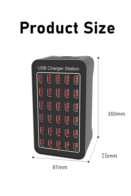 150w 30-port Usb Charger Statıon 30 Port Usb Şarj Istasyonu Çoklu Şarj Aleti