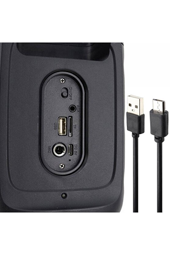 Led Işıklı Bluetooth Hoparlör Usb Sd Kart Aux Mikrofon Girişli Kablosuz Hoparlör