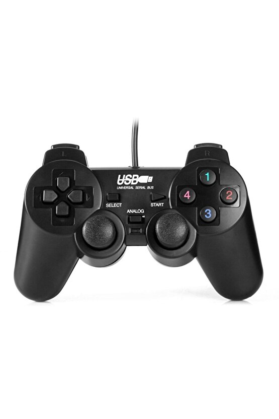 Usb-pc-ps3 Titreşimli Joystick Kablolu Oyun Kolu Usb Game Pad Kd-208