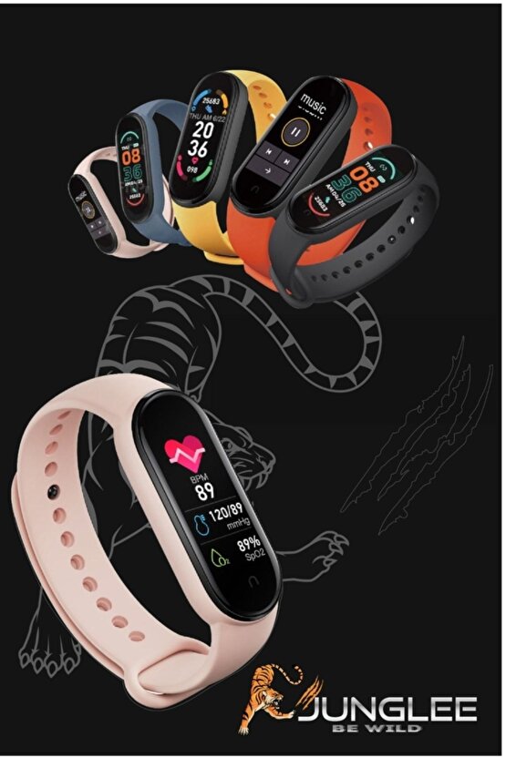 Yeni M6 Uyumlu Akıllı Bileklik Saat Smart Band Bracelet 6 Mesaj Arama Bildirimi Ios Android