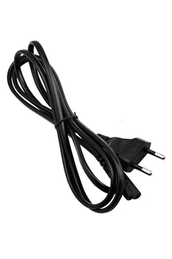 1.5 Metre Teyp Fişi 2x0,75 Mm 2 Pin 220v Adaptör Işıldak Laptop Yazıcı Power Güç Şarj Kablosu