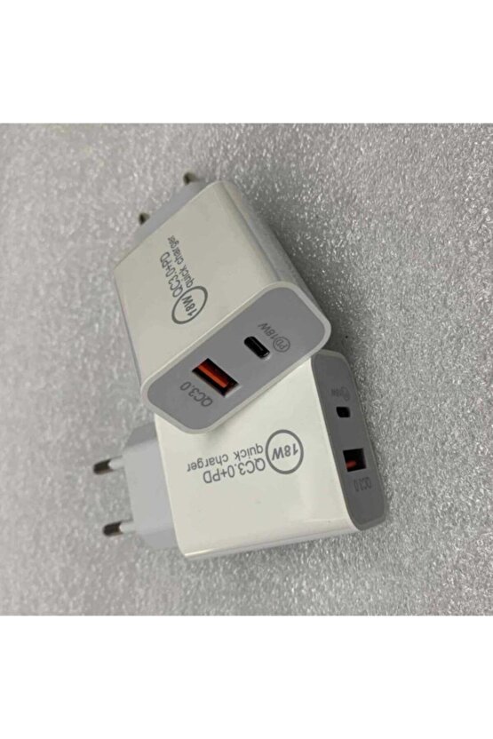 18 W Hızlı Usb Şarj Başlığı Hızlı Şarj Type C Pd Hızlı Şarj Iphone Android Usb Şarj Ile Qc 3.0