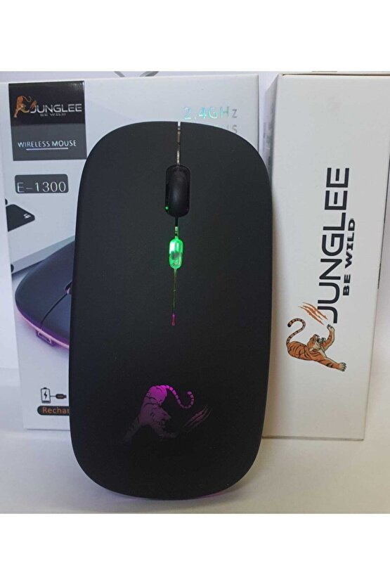 Şarjlı Kablosuz Mouse Sessiz 2.4 Ghz Usb Wireless 800-1200-1600 Ayarlanabilir Dpi Led Işıklı Slient