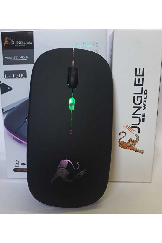 Şarjlı Kablosuz Mouse Sessiz 2.4 Ghz Usb Wireless 800-1200-1600 Ayarlanabilir Dpi Led Işıklı Slient