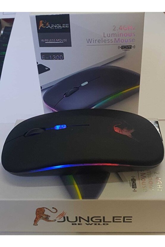 Şarjlı Kablosuz Mouse Sessiz 2.4 Ghz Usb Wireless 800-1200-1600 Ayarlanabilir Dpi Led Işıklı Slient