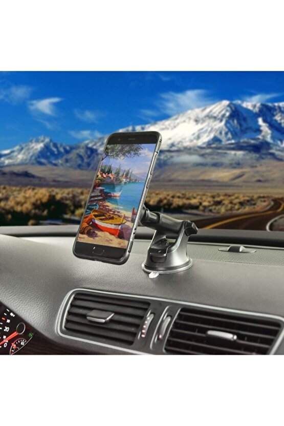 Teleskobik Uzayabilen Araç Içi Akrobat Mıknatıslı Telefon Tutucu Magnetic Car Phone Holder Vantuzlu