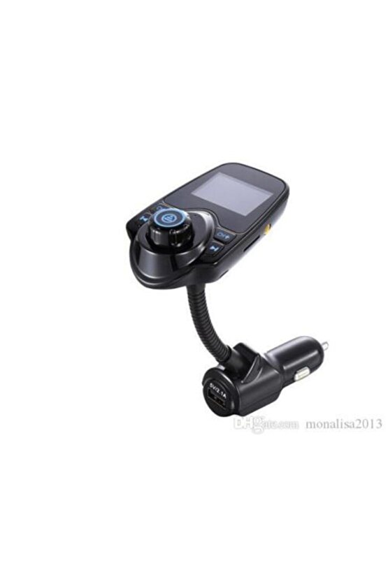 Car T10 Bluetooth Araç Kiti Fm Transmitter Usb Den Şarj Destekli