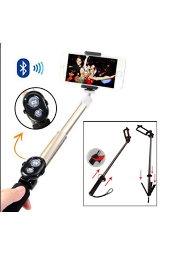 Wxy-01 Bluetooth Lu Selfie Çubuğu Kumandalı Tripod Monopod