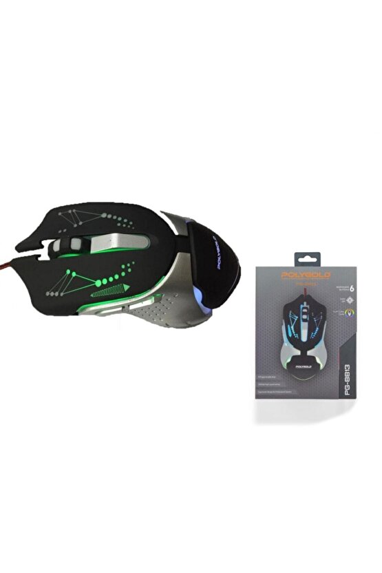 Led Işıklı Oyuncu Mouse Rgb Game Mouse 2400 Dpi Pg8813