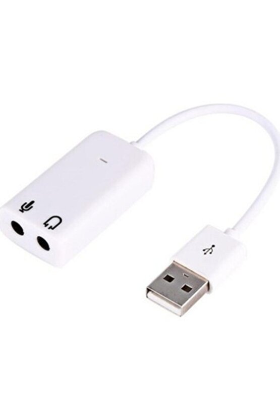 7.1 Usb Ses Kartı 3.5 Mm Jack Girişini Usb Ye Çeviren Aparat