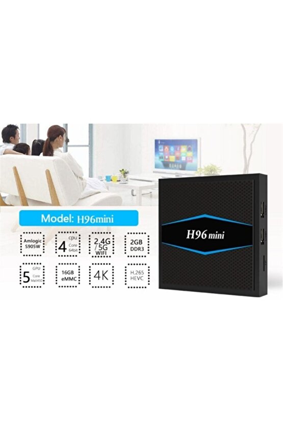 4k Ultra Hd Android Tv Box H96 Mini Ram:2gb Rom:16gb Android 7.1 S905w