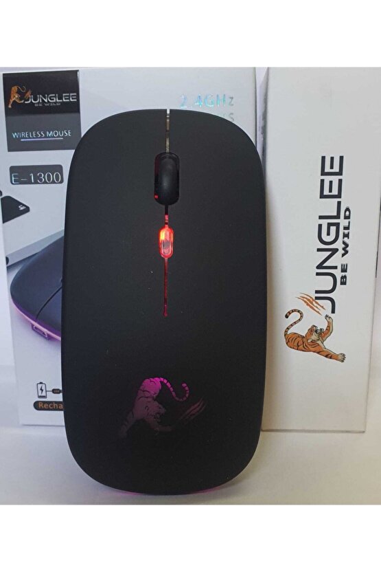 Rgb Led Işıklı Şarjlı Kablosuz Mouse Sessiz 2.4 Ghz Usb Wireless 800-1200-1600 Ayarlanabilir Dpi