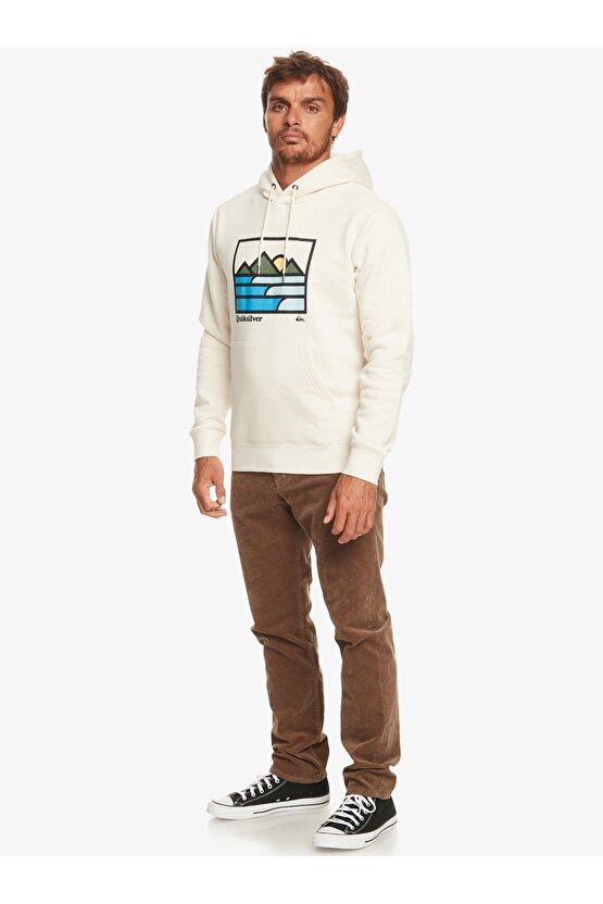 LANDSCAPE LINES HOODIE Bej Erkek Sweatshirt