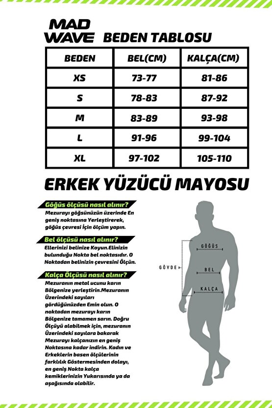 M1430 02 - Men Swimtrunks Anticolor Racer Yüzücü Mayo